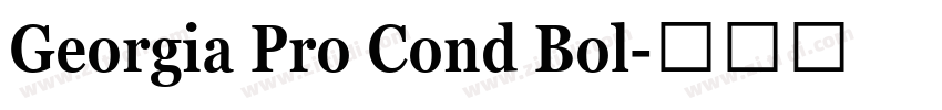 Georgia Pro Cond Bol字体转换 Georgia Pro Cond Bol字体转换